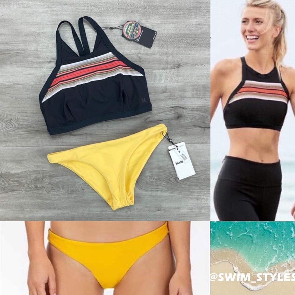 ☀️HURLEY☀️ PEND ACAD HN MOD SURF BOTTOM BIKINI SET